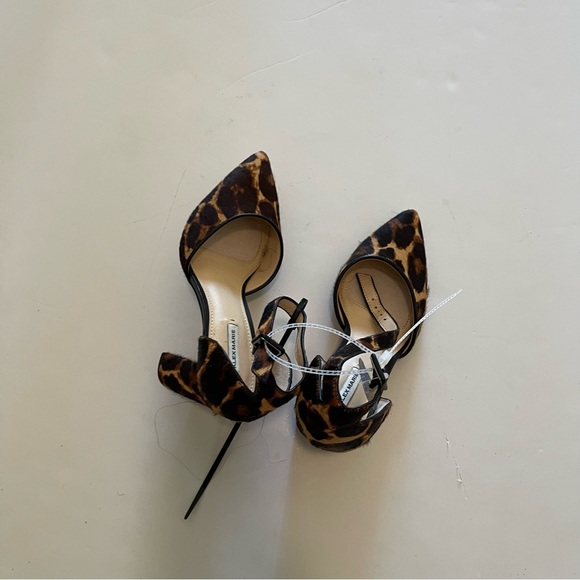 Alex Marie Ankle Strap Leopard Print Block Heel Sandals - Picture 11 of 12